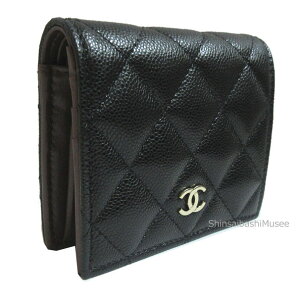 �� �V�i �� CHANEL �V���l�� �X���[���E�H���b�g �܂���z �L���r�A �}�g���b�Z �~�j �u���b�N �S�[���h���� AP3178 Y33352 C3906 small wallet �� ���{�� �J�����A�ł̃��b�s���O�@�� �O���C���h�J�[�t