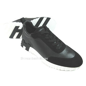  Vi  GX oEVO Xj[J[ I[U[ [Jbg  ubN 42.5TCY 27.5cm Y V[Y  { BrandNew Hermes Bouncing Sneakers All Leather Low Cut Black Size 42.5 27.5cm 