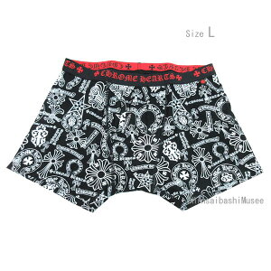 �s�V�i�tCHROMEHEARTS �N�����n�[�c �V���[�g �{�N�T�[ �p���c �~�b�N�X�h ���`�[�t �� �� �ԃ��S L�T�C�Y �����Y �� ���K�i ��Brand new��Chrome Hearts Men's Short Boxer Shorts Mixed Motif Black White Red Logo Size L 