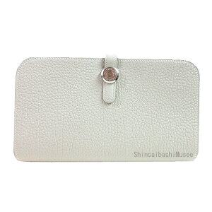 s Vi tHERMES GX hS fI GM gS ׃g Vo[ z K  { bsO sBrandNewt HERMES Dogon Duo GM Togo Beton Silver Hardware Wallet K Stamp Box Ribbon Wrapping