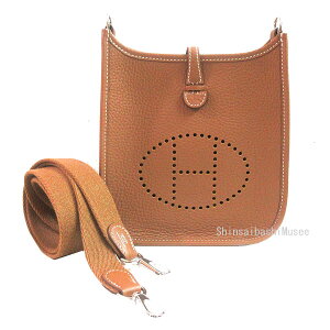 Vi GX G 16 ~j Mini TPM A}] S[h@Vo[ g K V_[obO Brand new Hermes Evelyn mini 16 Amazone Bag Gold Silver Hardware Taurillon Clemence Leather Box Rib