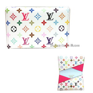 ��V�i�⃋�C���B�g�� ���㗲 LV × TM �J�[�h�P�[�X �|���g �J���g �X���� �}���`�J���[ M27495 �J�[�h ���b�s���O ��Brand new�� LOUIS VUITTON Takashi Murakami LV x TM Card Case Porte Carte Slim Multicolor Gift