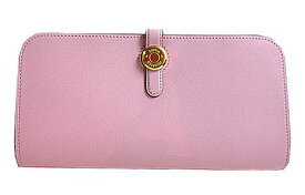 《新品》 エルメス ドゴンロング スイフト ローズサクラ ゴールド金具 T刻印 Wallet Dogon Long Rose Sakura Swift Gold Backle