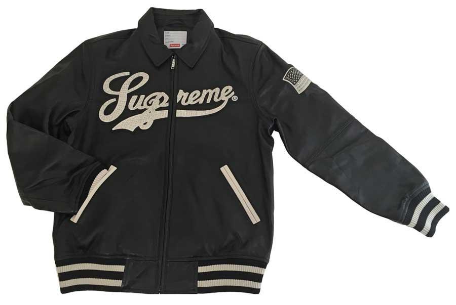 ≪新品≫ Supreme 16SS Uptown Studded Leather Varsity Jacket レザージャケット 黒 Mサイズ 新品 コート・ジャケット