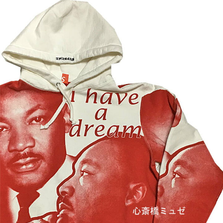 楽天市場】≪新品≫ 18ss SUPREME MLK Hooded Sweatshirt White S 