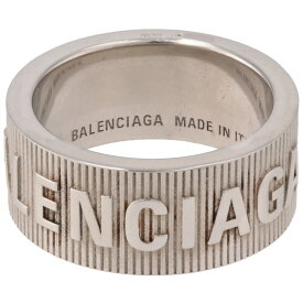 【SALE】バレンシアガ/BALENCIAGA 指輪 メンズ FORCE STRIPED RING リング SHINY SILVER 674648-J8300-0918