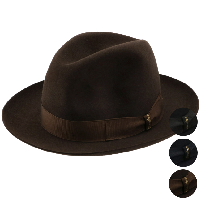 ボルサリーノ 楽天カード分割 メンズ ハット SALE BORSALINO 帽子 6.5 MARENGO WIDE BRIM 低廉 490022-0022