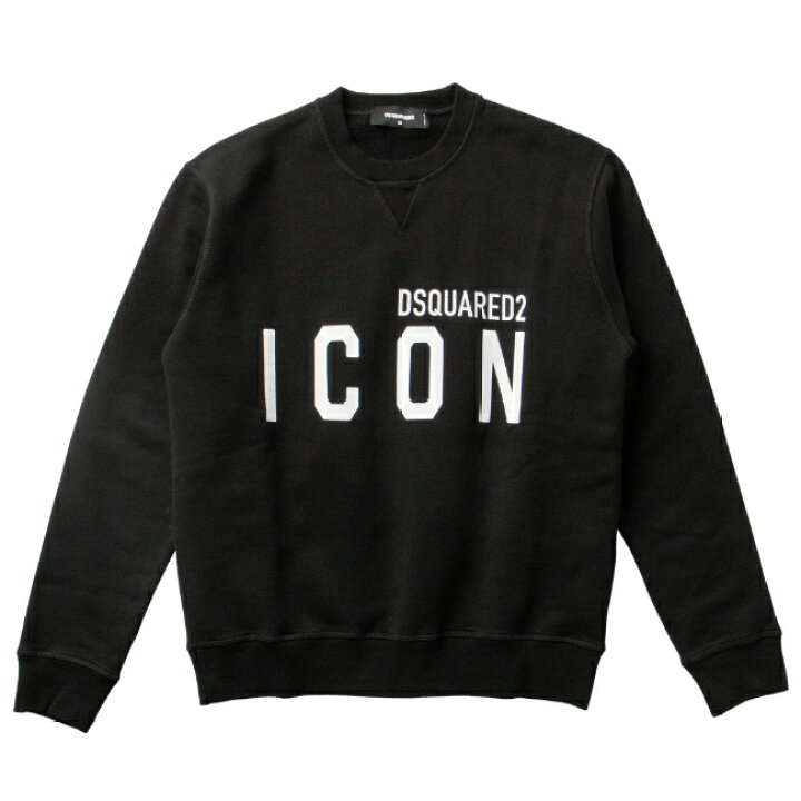 楽天市場 ディースクエアード Dsquared2 トレーナー メンズ Gu Felpa スウェット Black White S79gu0004 0010 968 Import Brand Grace