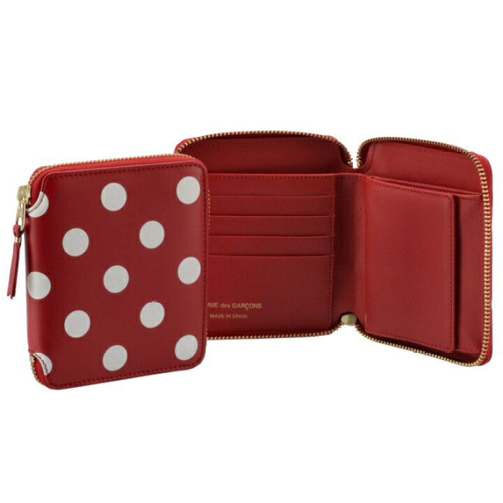 楽天市場 Sale コムデギャルソン Comme Des Garcons 財布 メンズ Polka Dots Printed ラウンドファスナー財布 Red Sa2100pd 0001 0012 Import Brand Grace