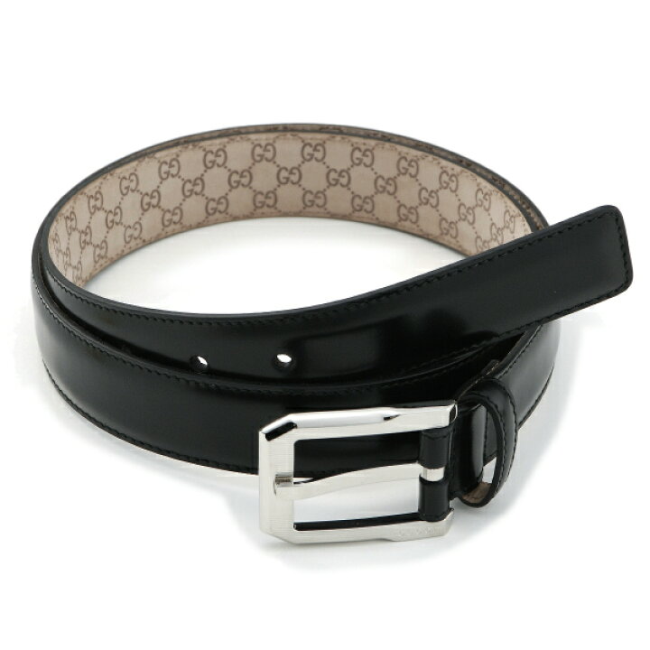 楽天市場】グッチ/GUCCI メンズ GGモノグラム レザーベルト ブラック 