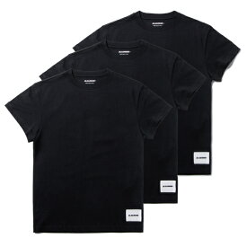 [4/25限定1/2当選ポイントバック]ジルサンダー/JIL SANDER シャツ アパレル メンズ T-SHIRT CN SS 3 PACK Tシャツ BLACK J47GC0001-J45048-001