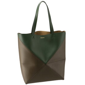 [4/20限定1/2当選ポイントバック]ロエベ/LOEWE バッグ メンズ PUZZLE TOTE LARGE BICOLOR トートバッグ UMBER/HUNTER GREEN B779Q18X05-0088-5885