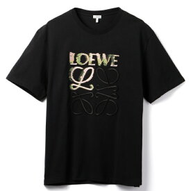 [4/25限定1/2当選ポイントバック]ロエベ/LOEWE シャツ アパレル メンズ RELAXED FIT T-SHIRT Tシャツ BLACK/MULTICOLOR 2024年春夏新作 H526Y22J61-0056-1489