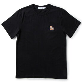 [4/20限定1/2当選ポイントバック]メゾンキツネ/MAISON KITSUNE シャツ メンズ CHILLAX FOX PATCH CLASSIC TEE-SHIRT Tシャツ BLACK GU00154KJ0010-0001-P199