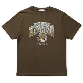 【SALE】メゾンキツネ/MAISON KITSUNE シャツ アパレル メンズ CAMPUS FOX RELAXED TEE SHIRT Tシャツ KHAKI LM00112KJ0035-0001-P360