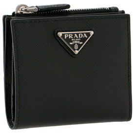 プラダ/PRADA 財布 メンズ 型押しカーフスキン 二つ折り財布 NERO 2ML049-QHH-002