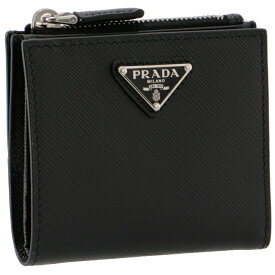 [4/25限定1/2当選ポイントバック]プラダ/PRADA 財布 メンズ 型押しカーフスキン 二つ折り財布 NERO 2ML049-QHH-002