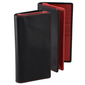 ホワイトハウスコックス/WHITEHOUSE COX 財布 メンズ サドルレザー 二つ折り長財布 BLACK/RED S1814-SL-0008