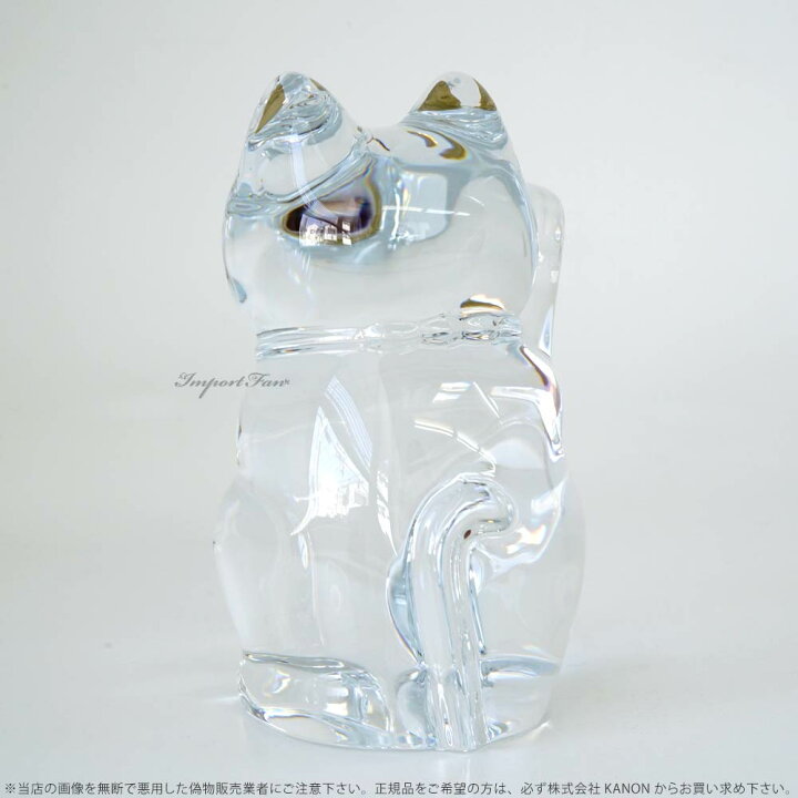 楽天市場】バカラ クリスタル 招き猫 レッドオクトゴン ラッキー 