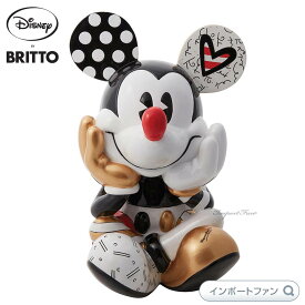 ブリット ミッキー シッティング ポーズ ビッグサイズ H36cm 6010305 Disney by Romero Britto ギフト プレゼント □