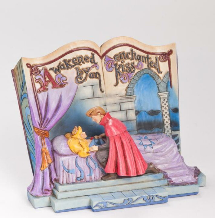 楽天市場 ジムショア オーロラ姫とフィリップ王子 魔法にかけられたキス 眠れる森の美女 ディズニー Enchanted Kiss Sleeping Beauty Story Book Figurine Jim Shore ギフト プレゼント Import Fan
