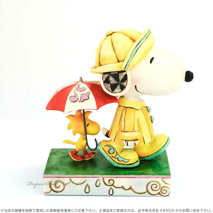 楽天市場 ジムショア スヌーピー ウッドストック 雨の日 ピーナッツ Snoopy Woodstock Rainy Day Jim Shore ギフト プレゼント Import Fan