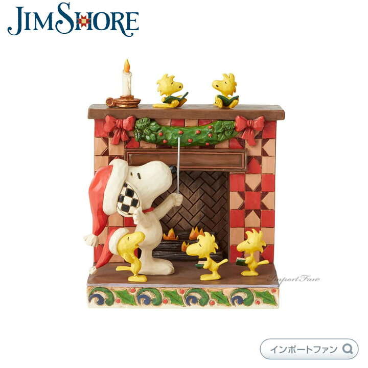 楽天市場】ジムショア スヌーピーサンタ 暖炉 ウッドストック 