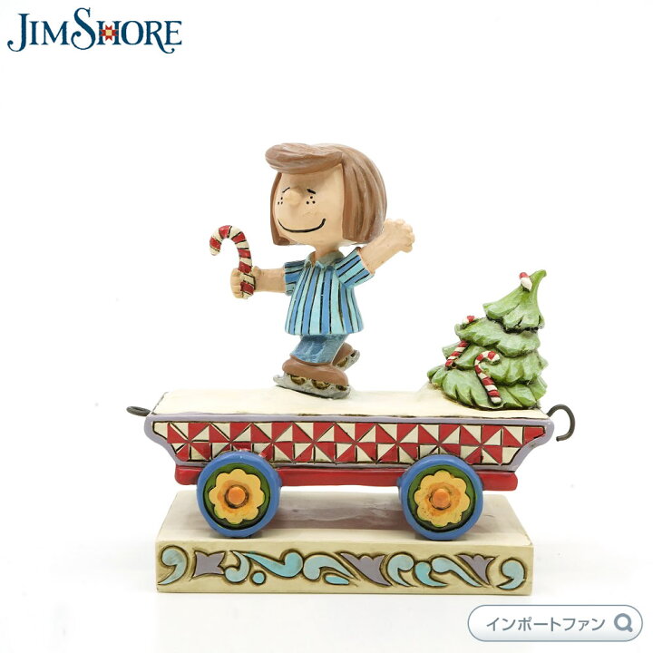 楽天市場 ジムショア ペパーミント ツリー クリスマス パーティー 列車 ピーナッツ スヌーピー Peppermint Patty Train Snoopy Peanuts Jim Shore ギフト プレゼント ポイント最大42倍 楽天スーパー セール Import Fan