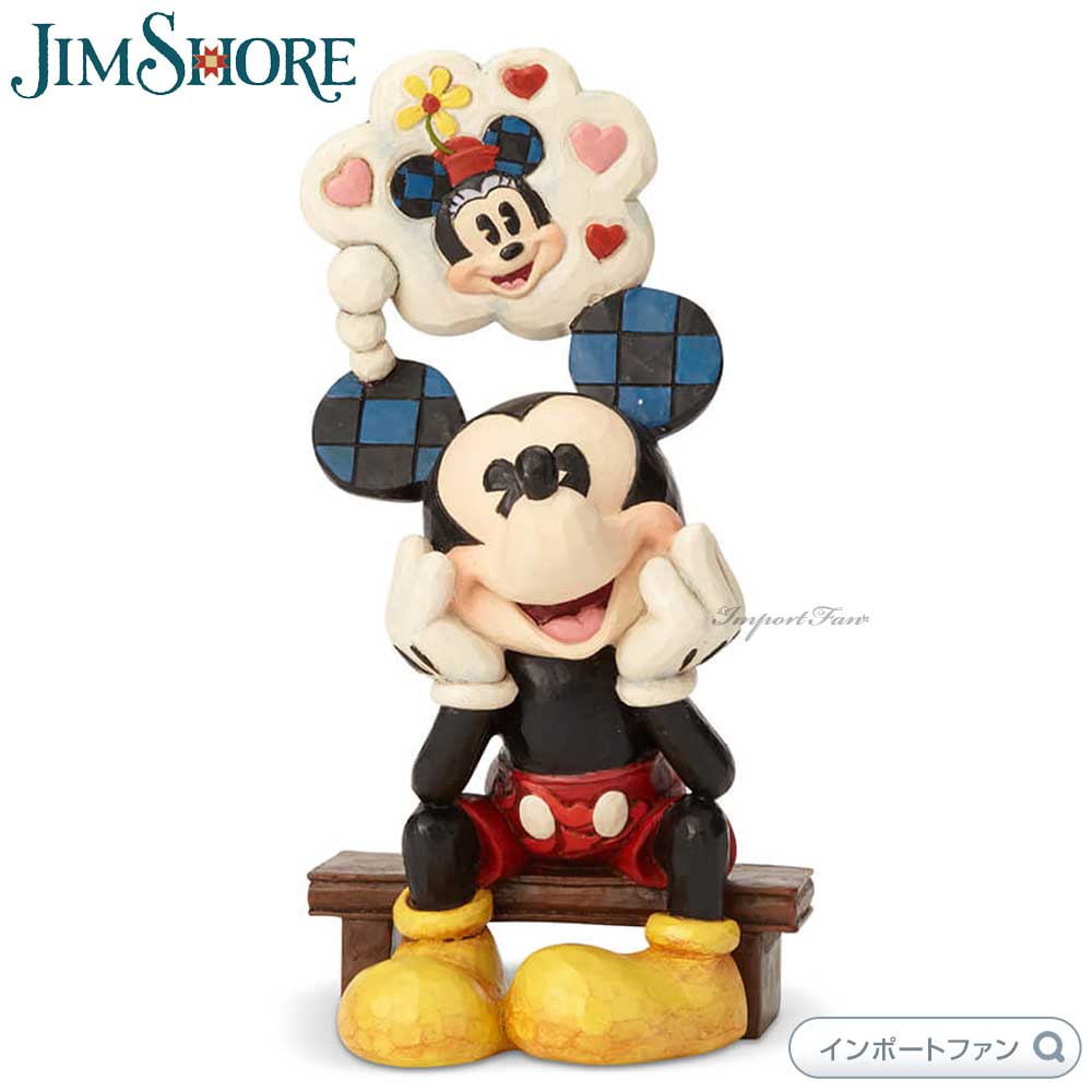 ジムショア ミッキー シンキング オブ ユー ミニー ディズニートラディション 置物 6001281 Jim Shore Disney Traditions ギフト プレゼント □：Import Fan