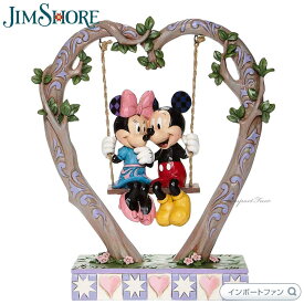 ジムショア ミッキー＆ミニー オン スウィング ハートのブランコ ディズニー 6008328 Jim Shore Disney Traditions Mickey & Minnie Mouse Heart Swing ギフト プレゼント □