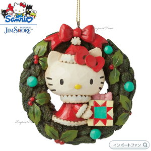 ジムショア サンリオ ハローキティ クリスマスリース オーナメント 6015965 JimShore ギフト プレゼント 【ポイント最大47倍!お買い物マラソン セール】