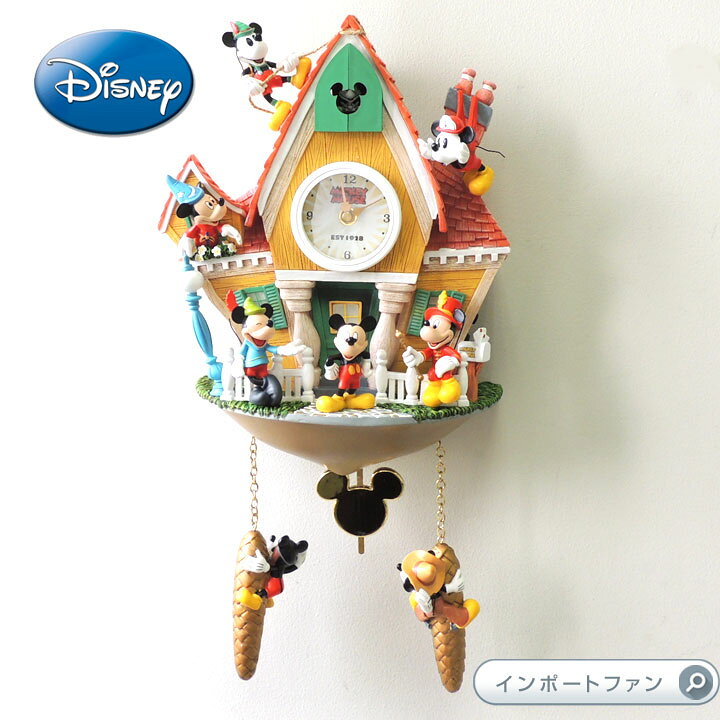 楽天市場 ミッキーマウス 壁時計 鳩時計 ディズニー Disney Mickey Mouse Through The Years Wall Clock 即納 Import Fan