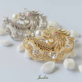 【マラソン限定P10倍】Jeweliss ブローチ レヴィア Levia ドラゴン パール コサージュ 龍 竜 辰 アクセサリー セレモニー 入学式 卒業式 ジュエリス 母の日【ポイント最大47倍！お買い物マラソン セール】 本州送料無料 即納