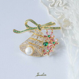 Jeweliss ブローチ Geoir ジュワール クリスタ ルベル 鈴 淡水パール ホワイトデー コサージュ おしゃれ 可愛い ギフト プレゼント アクセサリー セレモニー ジュエリス ホワイトデー 入学式 卒業式 □ 本州送料無料 即納