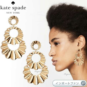 Kate Spade PCgXy[h XN` XJbv gv hbv sAX Scrunched Scallops Triple Drop Earrings Mtg v[g y|Cgő47{IubNtCf[ Z[z