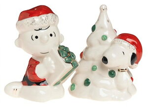 mbNX LENOX Xk[s[ NX}X \gybp[ Snoopy's Christmas Salt and Pepper Set Mtg v[g