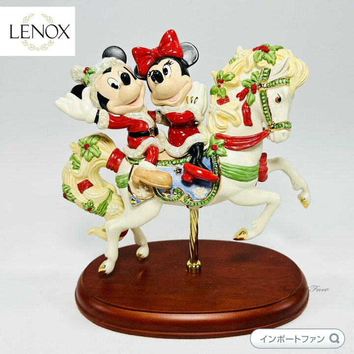 楽天市場】レノックス ミッキー＆ミニー クリスマス メリーゴーランド 