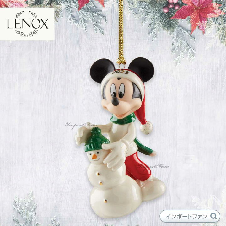 楽天市場】LENOX レノックス クリスマス ディズニーミッキーと雪だるま 
