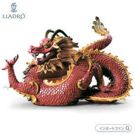 リヤドロ 聖龍 ドラゴン 龍 竜 辰 置物 01009235 LLADRO ギフト プレゼント □