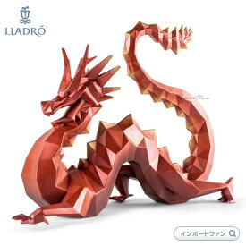 リヤドロ 折り紙 ドラゴン Origami レッド Red 龍 辰 70周年記念モデル 01002033 LLADRO プレゼント □