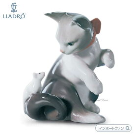 リヤドロ 驚いた仔猫ちゃん ネコ ネズミ 置物 01005236 LLADRO プレゼント ギフト □