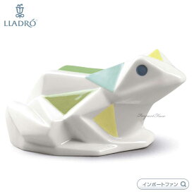 リヤドロ 折り紙 蛙 Origami カエル 濃淡カラー ホワイト 置物 01009266 LLADRO プレゼント ギフト □