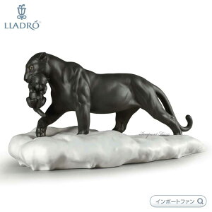 リヤドロ ブラックパンサー 親子 母子 クロ ヒョウ 動物 マット 01009382 LLADRO Black Panther with Cub ギフト プレゼント 【ポイント最大47倍!お買い物マラソン セール】