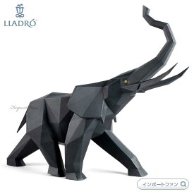 リヤドロ 折り紙 ゾウ Origami　マット ブラック 黒 象 アフリカゾウ エレファント 01009559 LLADRO プレゼント ギフト □