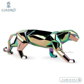 リヤドロ 折り紙 パンサー Origami イリディセント 虹色 玉虫色 豹 ヒョウ 01009691 LLADRO ギフト プレゼント □