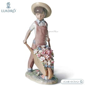 リヤドロ 花車 お花屋さん 少年 置物 01001283 LLADRO ギフト プレゼント□