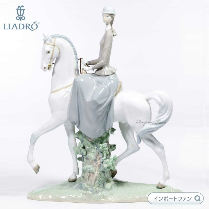 楽天市場】リヤドロ 白い馬の少女 ウマ 干支 置物 01004516 LLADRO 