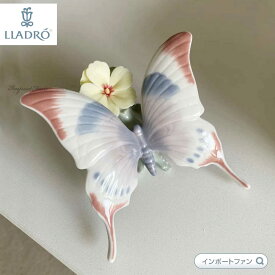 リヤドロ 花と蝶々 1 チョウ 置物 01006173 LLADRO ギフト プレゼント □
