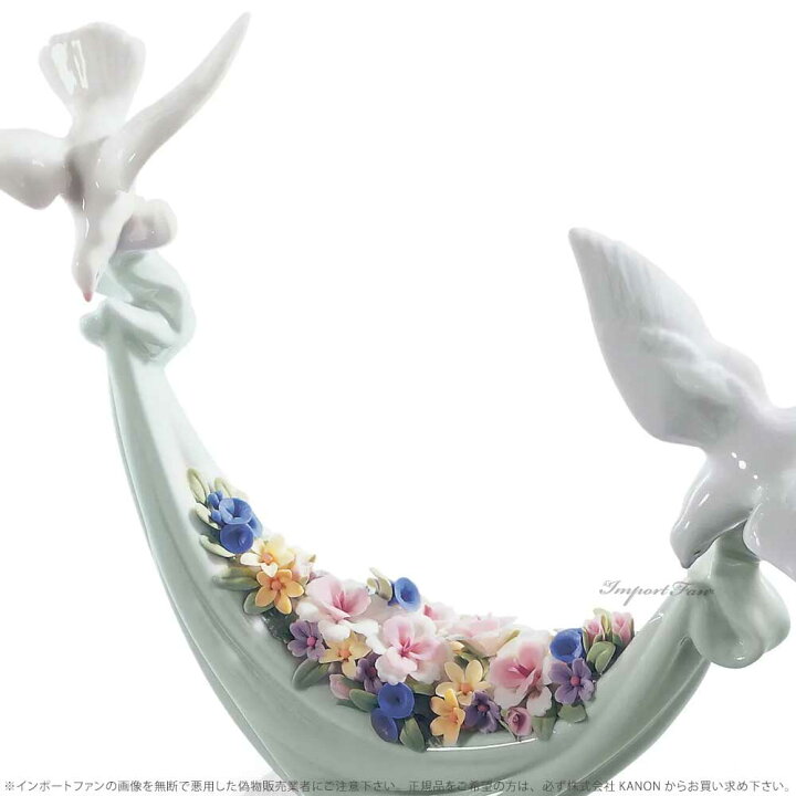 楽天市場】リヤドロ 平和の花かご 鳩 ハト 鳥 置物 01006579 LLADRO 