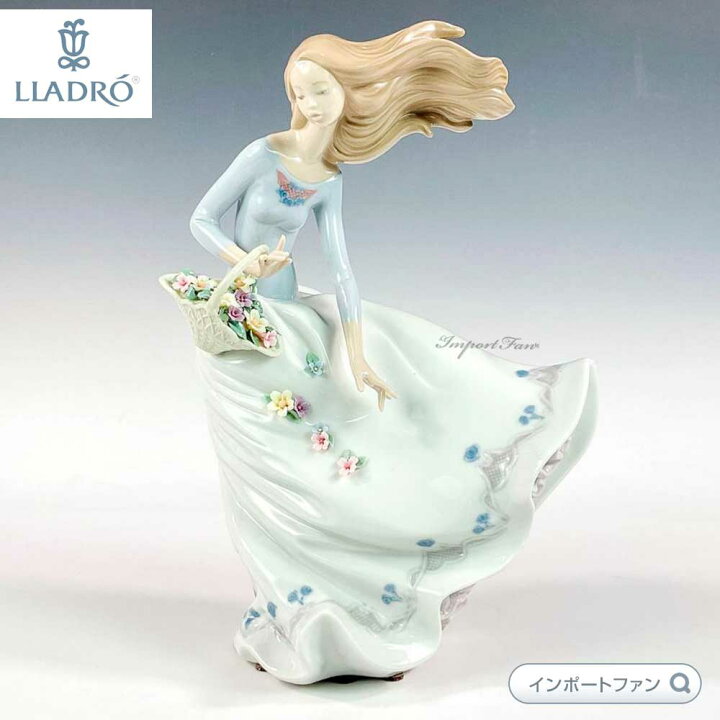 楽天市場】リヤドロ 風のいたずら 女性 花 置物 01006767 LLADRO 